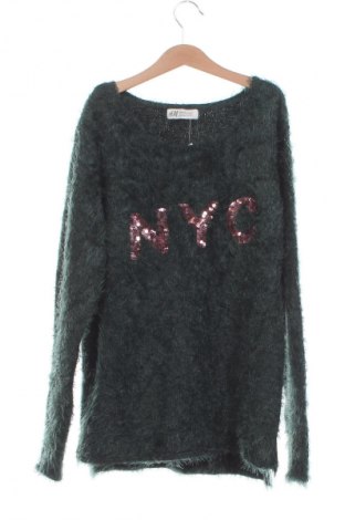 Детски пуловер H&M, Размер 10-11y/ 146-152 см, Цвят Зелен, Цена 2,55 €
