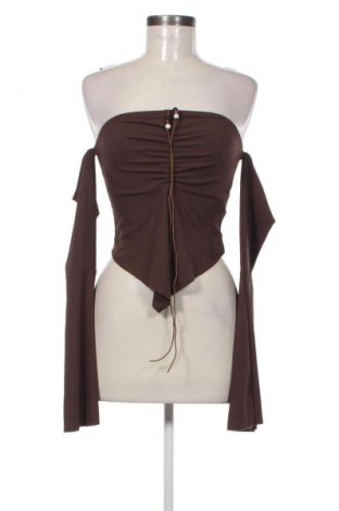 Дамска блуза Romwe, Размер S, Цвят Кафяв, Цена 5,62 €