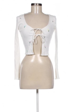 Cardigan de damă Bershka, Mărime S, Culoare Alb, Preț 49,99 Lei