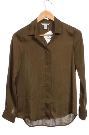 Cămașă de femei H&M, Mărime XS, Culoare Verde, Preț 42,99 Lei