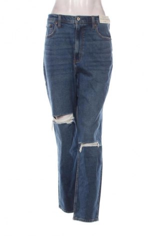 Blugi de femei Abercrombie & Fitch, Mărime L, Culoare Albastru, Preț 141,99 Lei