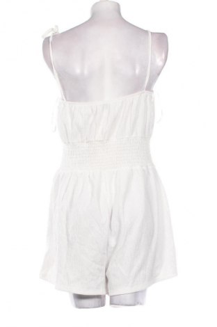 Salopetă scurtă de damă Bershka, Mărime XL, Culoare Alb, Preț 73,99 Lei