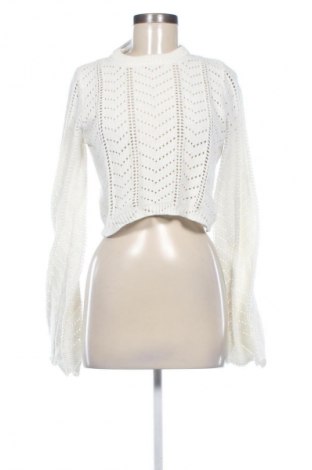 Pulover de femei Bershka, Mărime M, Culoare Alb, Preț 25,99 Lei