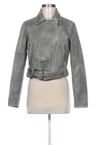 Dámská kožená bunda  Bershka, Velikost M, Barva Zelená, Cena  539,00 Kč