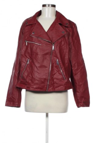 Γυναικείο δερμάτινο μπουφάν Ms Mode, Μέγεθος XXL, Χρώμα Κόκκινο, Τιμή 35,99 €