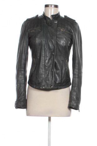 Γυναικείο δερμάτινο μπουφάν Superdry, Μέγεθος XS, Χρώμα Γκρί, Τιμή 92,99 €