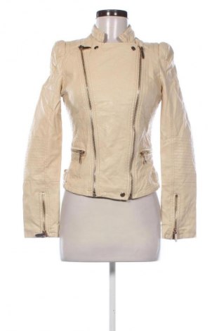 Дамско кожено яке Unbranded, Размер S, Цвят Бежов, Цена 8,69 €