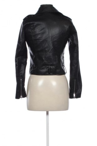 Дамско кожено яке Zara, Размер XS, Цвят Черен, Цена 17,89 €
