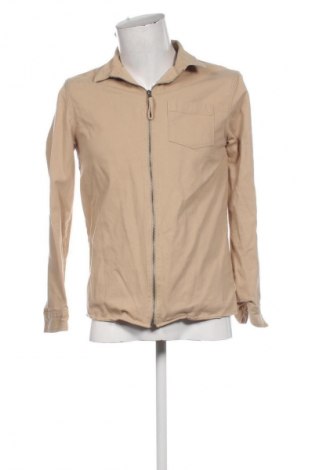 Мъжка риза Bershka, Размер S, Цвят Бежов, Цена 11,24 €