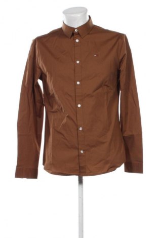 Cămașă de bărbați Tommy Jeans, Mărime L, Culoare Maro, Preț 130,99 Lei, #135219902