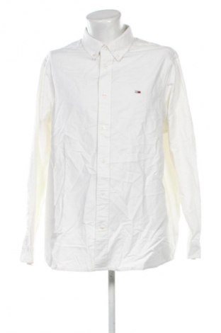 Мъжка риза Tommy Jeans, Размер L, Цвят Екрю, Цена 70,55 €, #135220189