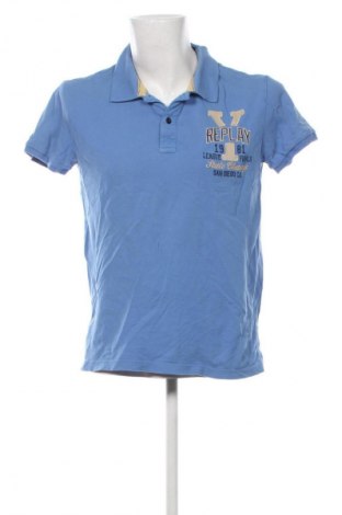 Мъжка тениска Replay, Размер L, Цвят Син, Цена 15,33 €