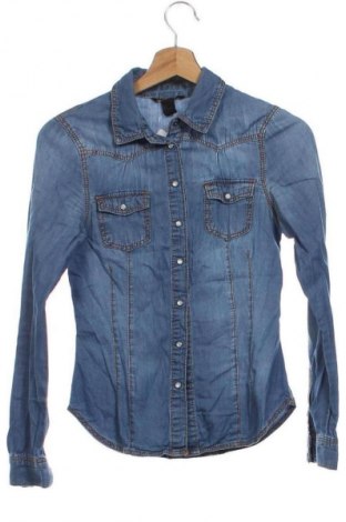 Γυναικείο πουκάμισο H&M, Μέγεθος XS, Χρώμα Μπλέ, Τιμή 8,99 €
