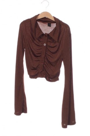 Γυναικείο πουκάμισο SHEIN, Μέγεθος XS, Χρώμα Καφέ, Τιμή 11,99 €