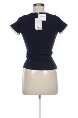 Damski T-shirt Tommy Hilfiger, Rozmiar XS, Kolor Niebieski, Cena 189,99 zł