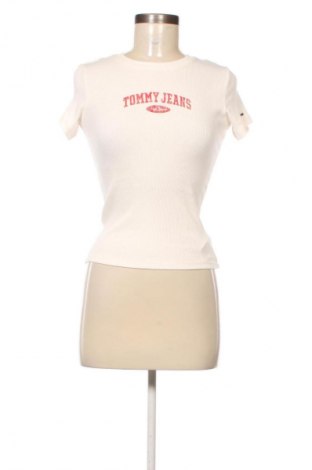 Damen T-Shirt Tommy Jeans, Größe XS, Farbe Ecru, Preis 19,99 €