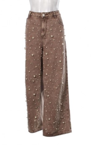 Damskie jeansy Anewsta, Rozmiar XL, Kolor Brązowy, Cena 112,53 zł