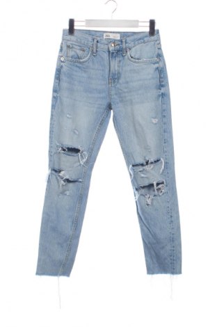 Blugi de femei Zara, Mărime S, Culoare Albastru, Preț 41,71 Lei