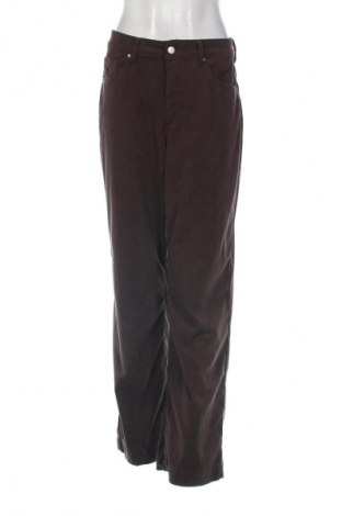 Pantaloni de velvet de femei SHEIN, Mărime M, Culoare Maro, Preț 104,26 Lei