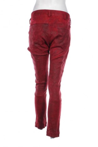 Дамски кожен панталон Ann Demeulemeester, Размер XL, Цвят Червен, Цена 314,44 €