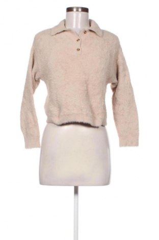 Pulover de femei Bershka, Mărime XS, Culoare Bej, Preț 64,99 Lei