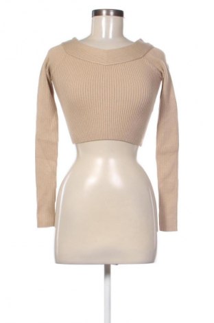 Pulover de femei Bershka, Mărime XS, Culoare Bej, Preț 105,99 Lei