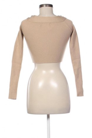 Pulover de femei Bershka, Mărime XS, Culoare Bej, Preț 105,99 Lei