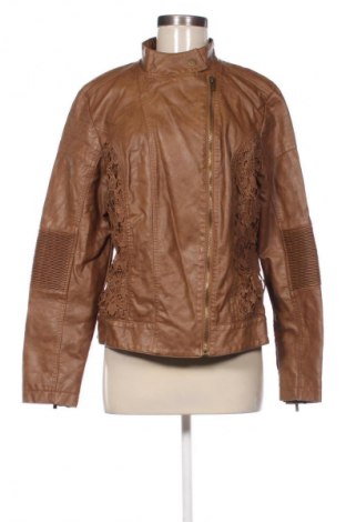 Γυναικείο δερμάτινο μπουφάν Gina Benotti, Μέγεθος XL, Χρώμα Καφέ, Τιμή 34,99 €