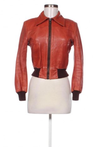 Дамско кожено яке Unbranded, Размер S, Цвят Червен, Цена 50,10 €