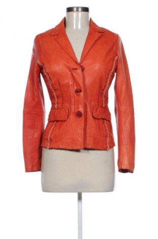 Дамско кожено яке Unbranded, Размер S, Цвят Оранжев, Цена 50,10 €