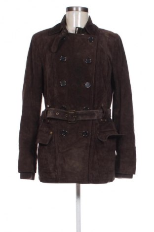 Дамско кожено яке Stradivarius, Размер L, Цвят Кафяв, Цена 45,00 €