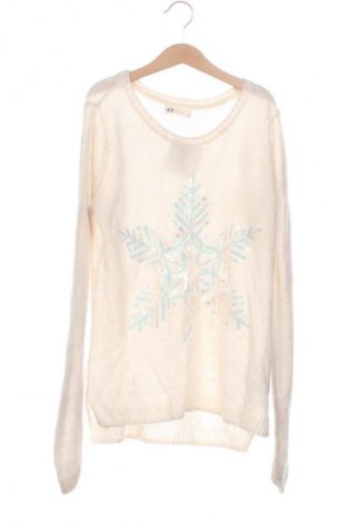 Kinderpullover H&M, Größe 14-15y/ 168-170 cm, Farbe Ecru, Preis 2,99 €