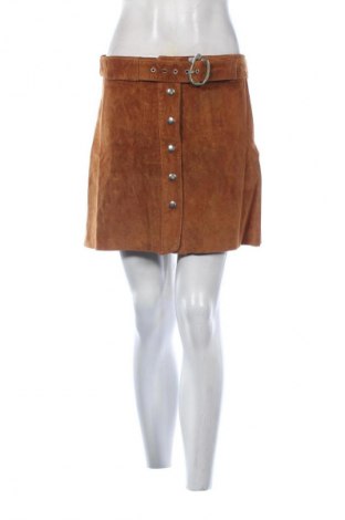 Kožená sukně  Zara, Velikost L, Barva Hnědá, Cena  609,00 Kč