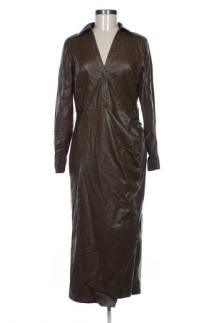 Kožené šaty  Zara, Velikost L, Barva Hnědá, Cena  519,00 Kč