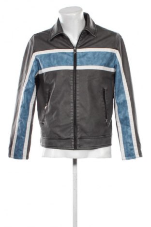 Мъжко кожено яке Bershka, Размер S, Цвят Сив, Цена 18,40 €