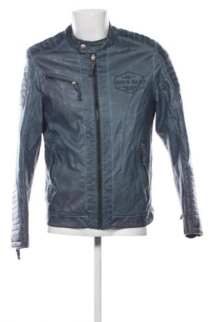 Herren Lederjacke Cipo & Baxx, Größe M, Farbe Blau, Preis 14,99 €