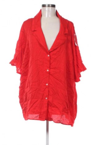 Γυναικείο πουκάμισο Kiabi, Μέγεθος 3XL, Χρώμα Κόκκινο, Τιμή 7,99 €