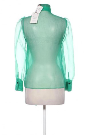 Γυναικείο πουκάμισο Zara, Μέγεθος XS, Χρώμα Πράσινο, Τιμή 32,99 €