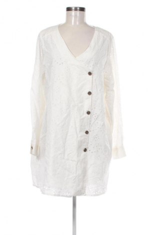 Γυναικείο πουκάμισο Zizzi, Μέγεθος XL, Χρώμα Λευκό, Τιμή 39,99 €