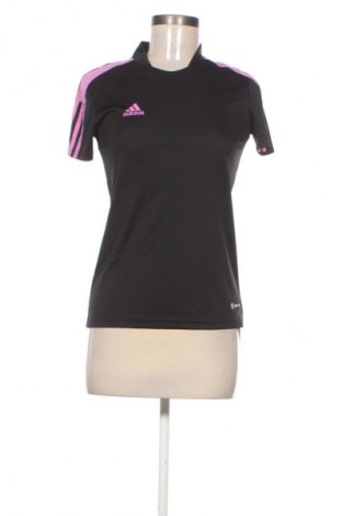 Γυναικείο t-shirt Adidas, Μέγεθος XS, Χρώμα Μαύρο, Τιμή 16,99 €