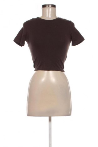 Γυναικείο t-shirt Zara, Μέγεθος XS, Χρώμα Καφέ, Τιμή 11,99 €