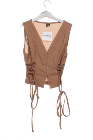 Γυναικείο γιλέκο SHEIN, Μέγεθος XXS, Χρώμα  Μπέζ, Τιμή 7,14 €