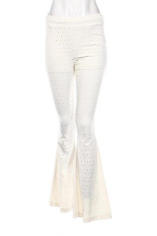 Pantaloni de femei Bershka, Mărime S, Culoare Ecru, Preț 44,99 Lei