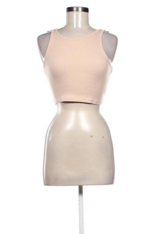 Damska koszulka na ramiączkach Zara, Rozmiar S, Kolor Beżowy, Cena 27,99 zł