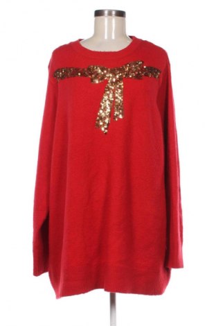 Дамски пуловер Ulla Popken, Размер 3XL, Цвят Червен, Цена 18,91 €