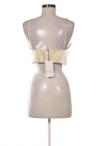 Дамски топ Zara, Размер M, Цвят Екрю, Цена 15,33 €