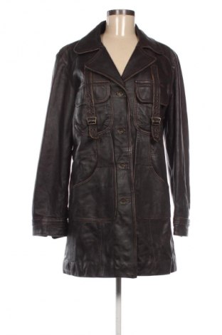 Дамско кожено палто Pierre Cardin, Размер L, Цвят Кафяв, Цена 50,32 €