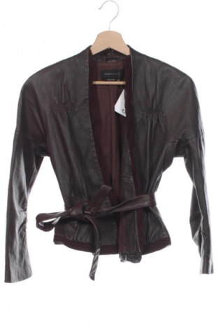Дамско кожено яке BCBG Max Azria, Размер XXS, Цвят Кафяв, Цена 126,22 €