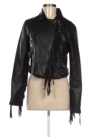 Dámská kožená bunda  Bershka, Velikost L, Barva Černá, Cena  779,00 Kč