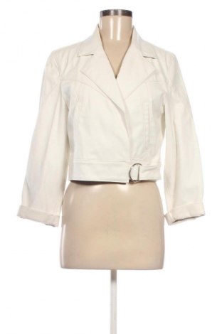 Дамско кожено яке Bershka, Размер S, Цвят Бял, Цена 30,16 €